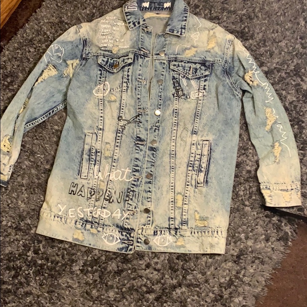 “Forbidden to Forbid” Distressed Jean jacket